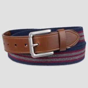 Men's Heathered Striped Stretch Web Belt